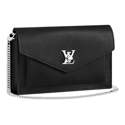 9.5新LOUIS VUITTON /路易威登 小牛皮 单肩斜挎包 小号女款 黑色