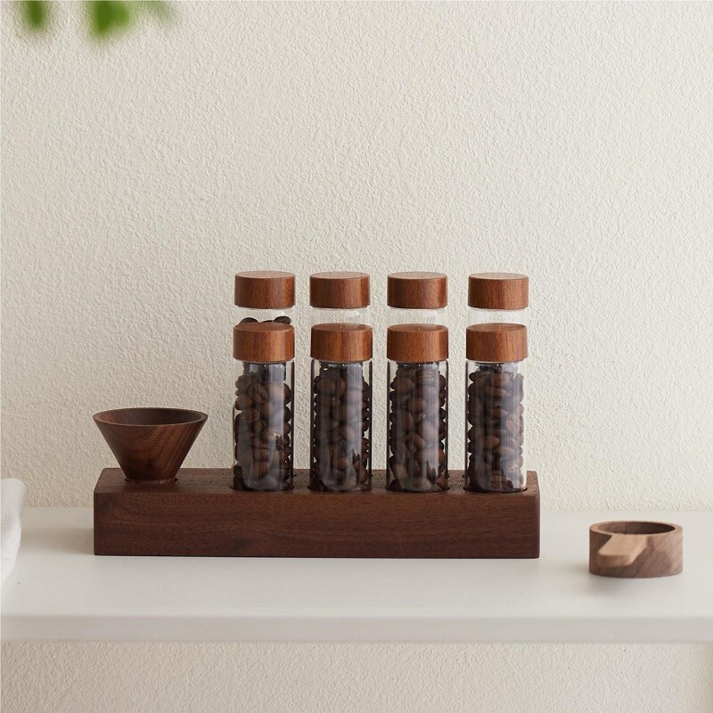 April Coffee Bean Single-Dose Glass Dispensing Tube Single-Tube Storage Sealed Jar Coffee Powder Preservation Container Scent Bottle