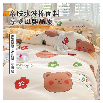 被套单件150x200x230单独加厚磨毛床单床上三件套被罩非全棉纯棉4