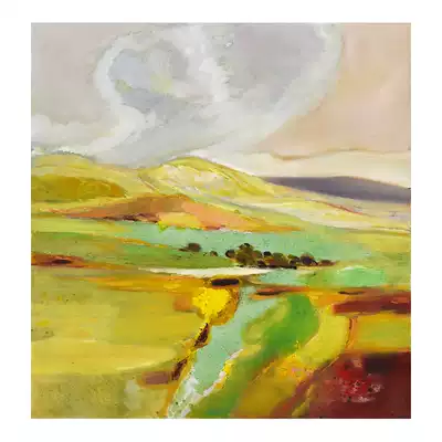 Li Tingshan original hand-painted landscape oil painting lone product Provincial American Association living room decoration painting collection