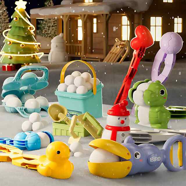 Children's Christmas gift large Christmas snowball clip toy snow clip play snow tool artifact snowball fight equipment