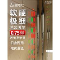 New Luofei Luminous Float Bite Hook Color Changing Electronic Float Soft Hard Tail Water Shadowless Fish Float Specializes in Crucian Carp Float