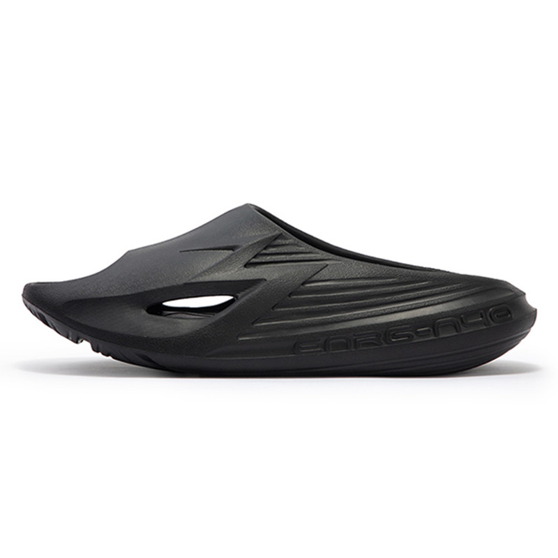 361° BIG3 舒适柔软厚底 防滑一字拖鞋 男女同款 黑灰