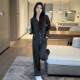 Women's home wear set, high-end, can be worn outside, Zhili long-sleeved trousers, jacquard embroidered suit, pajamas for female couples