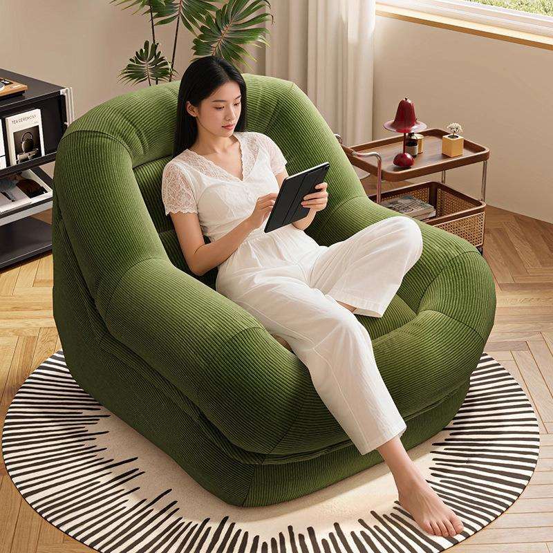 Pull-Out Sofa Cover, Lazy Sofa, Living Room Recliner, Can Lie down and Sleep, Tatami Bedroom Reading Single Sofa