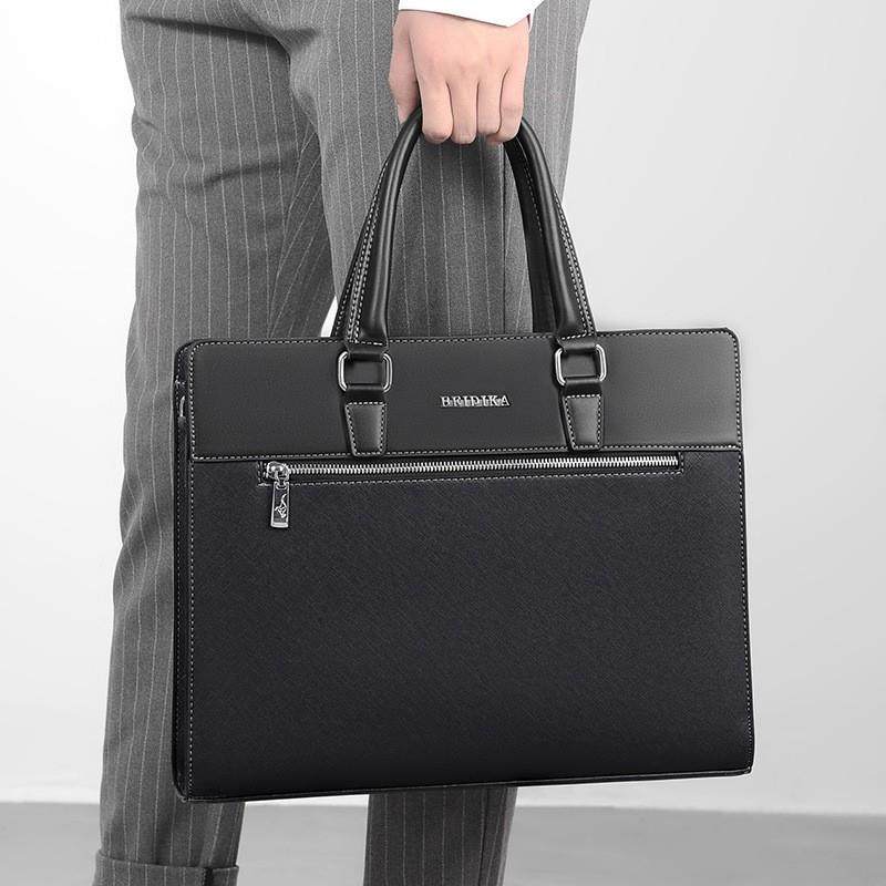 Business Men's Briefcase 2025 New Model Laptop Bag Men's High-End Casual Shoulder Crossbody Commuter Bag