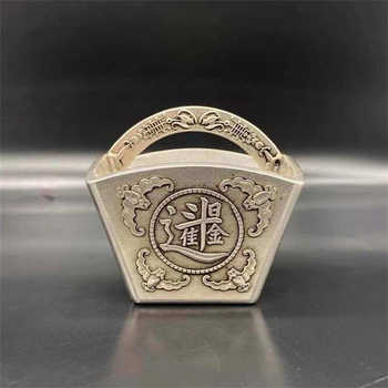 Antique bronze antique miscellaneous antique pure copper sun-entry gold doll retro white copper plated silver doll ornaments