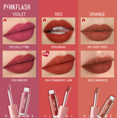 Pinkflash Soft Matte, VE Moisturising, Longlasting Liquid Lipstick