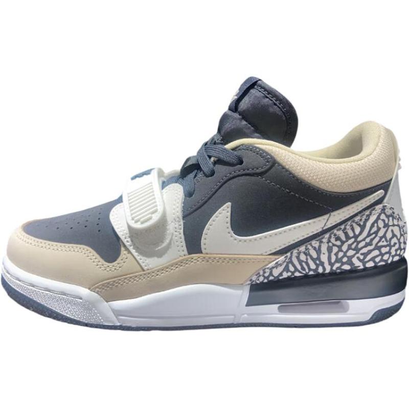 Jordan Legacy 312 柔软舒适  中帮 儿童篮球鞋 米灰 男女同款