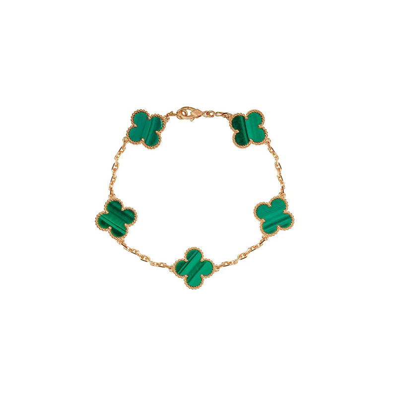 Van Cleef & Arpels Alhambra Five-Leaf Clover 18K Gold Bracelet for Women Van Cleef & Arpels Alhambra Five-Leaf Clover 18K Gold Bracelet for Women