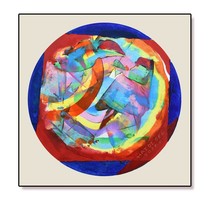 Pure hand-painted original trendy graffiti abstract bedroom restaurant collection HaiDiSen Ordinary World