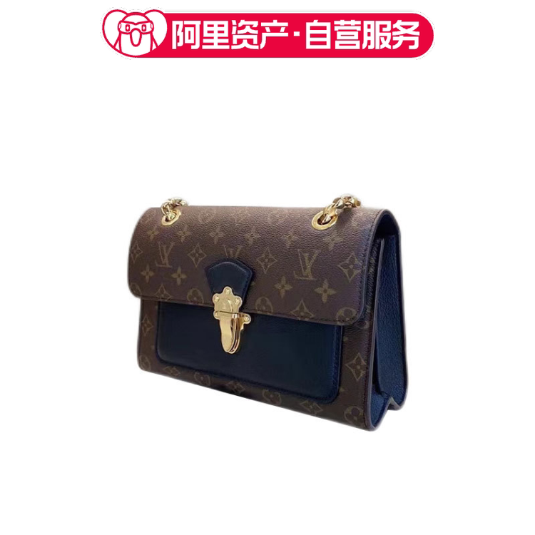 Brand New Lv Louis Vuitton Victoire Victoria Monogram Pattern Black Chain Shoulder Bag