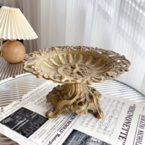 Antique] European Medieval Brass Relief Fruit Plate G23050381