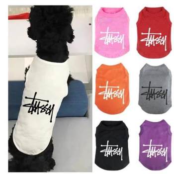 Summer dog vest dog t-shirt, pet clothing, thin and comfortable, small and medium-sized dog outdoor dog clothes, cross-border