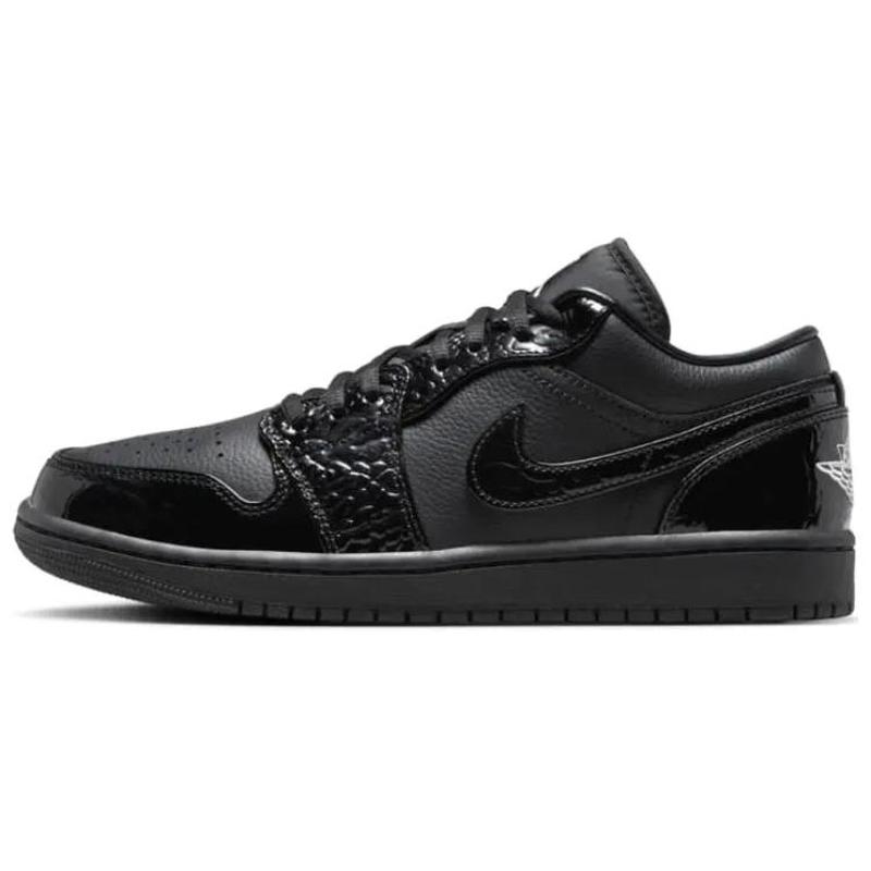 Jordan Air Jordan 1 漆皮皮革 LOW “Black Croc” 低帮