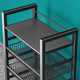 Kitchen storage rack floor-standing multi-layer microwave oven rack storage rack household shelf pot rack vegetable basket push cart