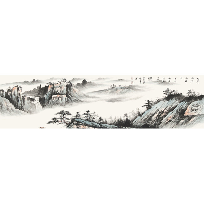 Immediately shoot Song Baoshen 1 8 m < ancient Chinese landscape > Handpainted national painting Calligraphy And Painting Decoration Collection
