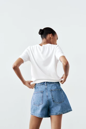 Zara Z1975 Двойная джинсовая юбка 1416/036/40