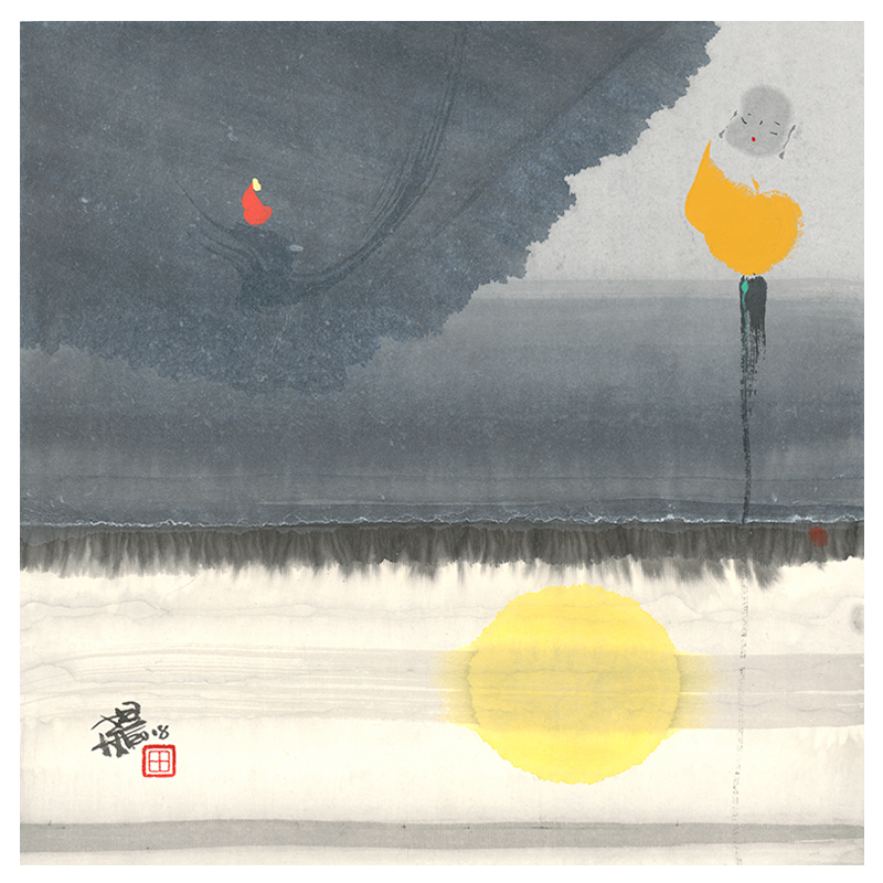 (Reserve price auction)Tian Xutong, Professor of Tsinghua Academy of Fine Arts (Mountain high and Full Moon)Signature limited edition print