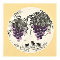 手绘水墨画国画原稿艺术家王佳盈现代客厅餐厅玄关卧室装饰挂画