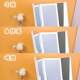 Dressing Table Mirror, Makeup Mirror with Light, Desktop, Student, Rechargeable, Shell-Shaped Led Light, Christmas Birthday Gift