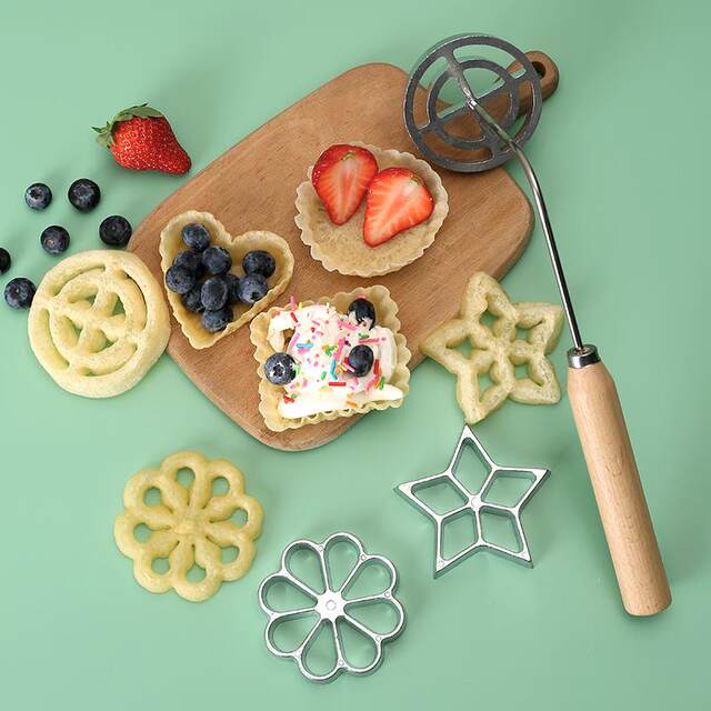 Fried plum blossom cake mold household gold honeycomb cake snack money circle sugar ring making tool oil mound model