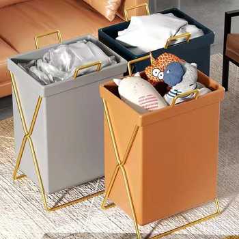 Dirty clothes basket light luxury household bathroom waterproof laundry basket dirty clothes storage basket magic weapon internet celebrity folding dirty clothes basket