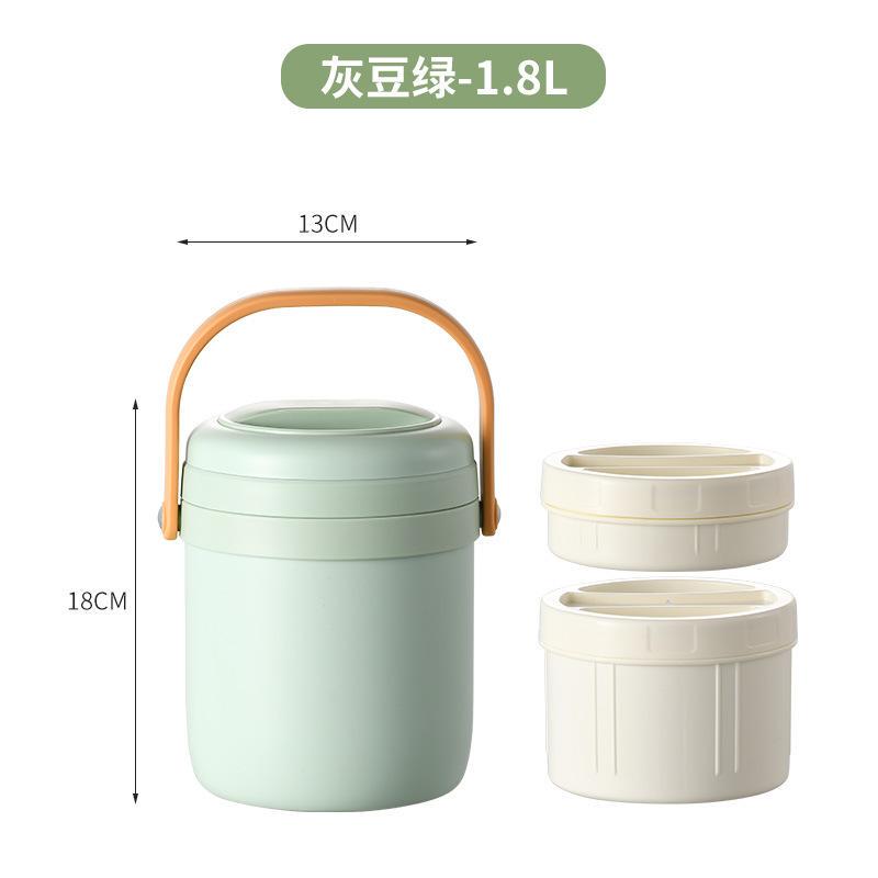 Large-Capacity Vacuum Spill-Proof Pot, Vacuum Stew Pot, Steel Insulated Pot, Three-Layer Student Pot
