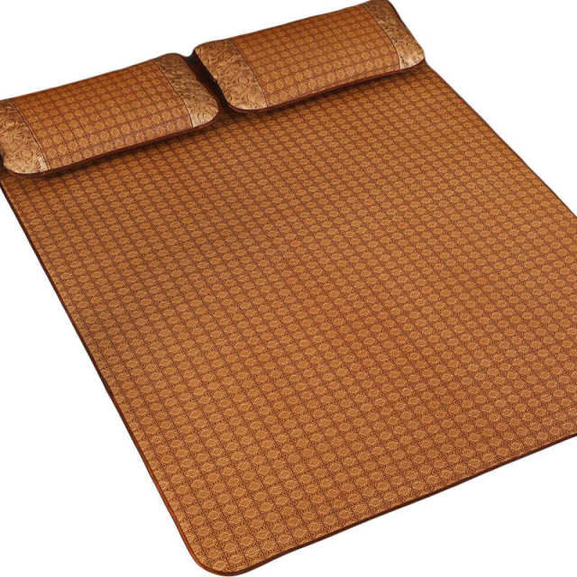 Summer mat 1.8m bed sheets for students dormitory straw mat 1.5m 1.2 mat summer ice silk rattan mat three-piece set