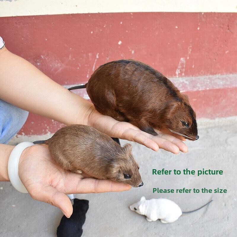 Realistic Leather Mouse Animal Model Doll Scary Whole Cup Craft Fake Mouse Home Decoration