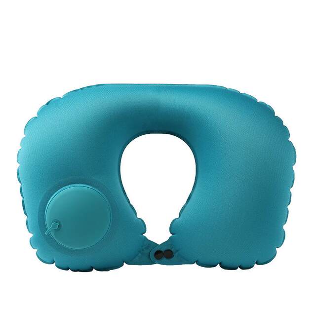 Inflatable U-Shaped Pillow, Neck Protection U-Shaped Pillow, Portable Travel Essential, Press-Inflatable for Car Travel, Nap Neck Pillow, Camping Pillow