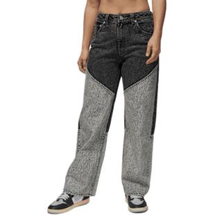 Jordan Air 时尚舒适百搭宽松牛仔裤 女款 青灰色
