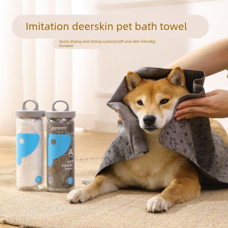 New Model Cat Bath Towel, Large Absorbent Chamois Towel, Pet Absorbent Towel for Backpacks/Bags
