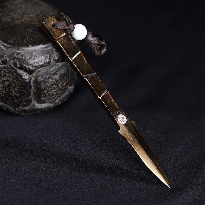 Thousands Ancient Flower Pattern Steel Tea Sword Cheng Fen Non-Heritage Culture Prized Tea Knife Tea Road Home Tea Set Unopened Blade