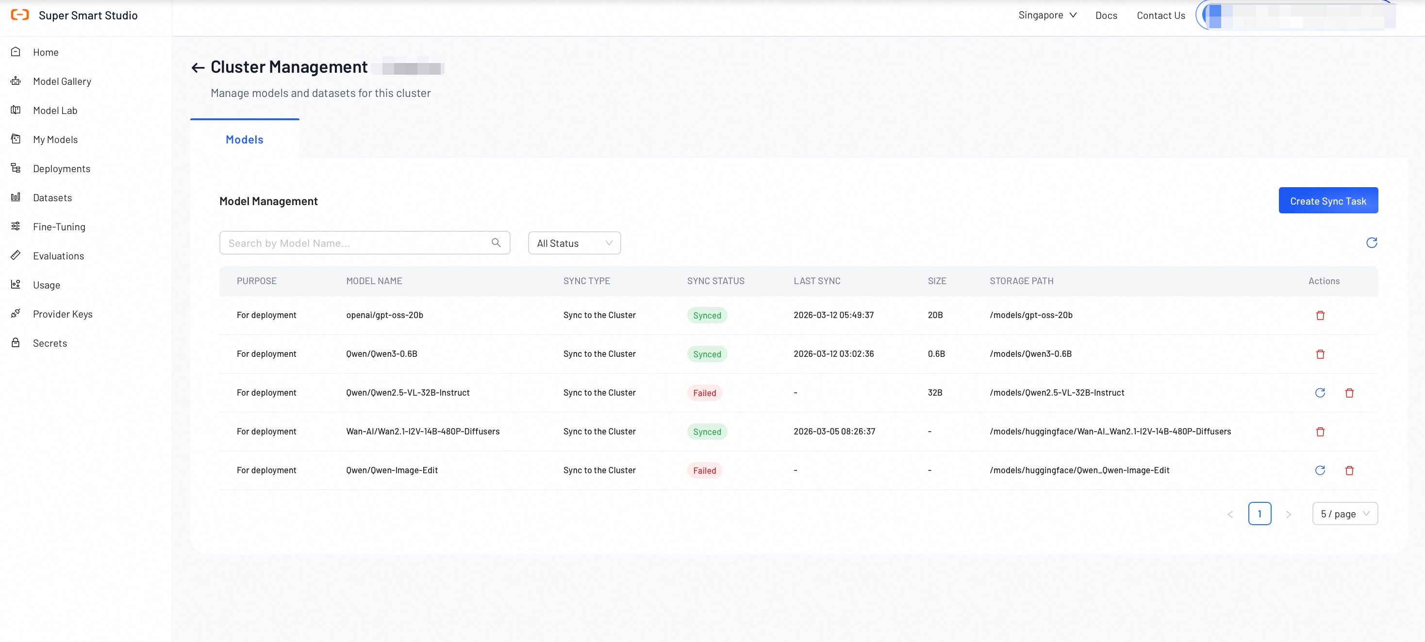 cluster-sync-list