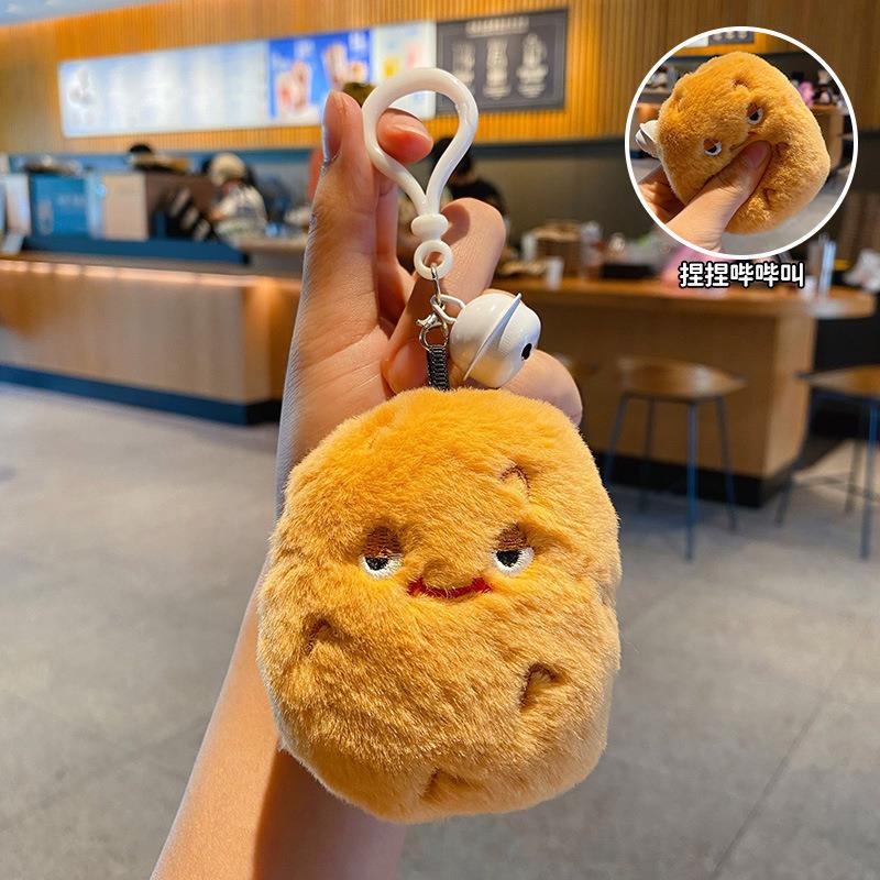 Super Cute Potato Doll Pendant Plush Keychain Creative Vegetable Food Keychain Student Accessory