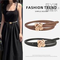 Belts for women decorative high-end skirts genuine leather belts high-end skirt belts versatile thin trouser belts waist-cinching dresses