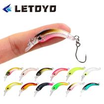 Micro Luya Bait Mini Minnow 4cm 1 2g single hook fake bait horse mouth white striped tilapia trout bait with red mouth