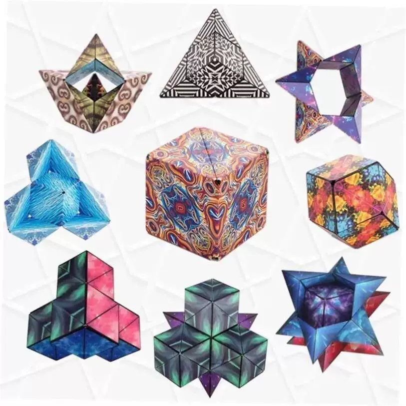 [3D Changeable Magnetic Magic Cube For Kids Puzzle Cube Toys]