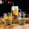 Craft Beer Mug for Home Use, Large Capacity Draft Beer Cup, 500ml Glass Large Hero Mug, Tea Cup with Handle