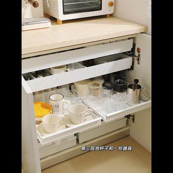 Caishiman cabinet kitchen basket pull-up built-in shelf dish drawer-style lower sink seasoning storage
