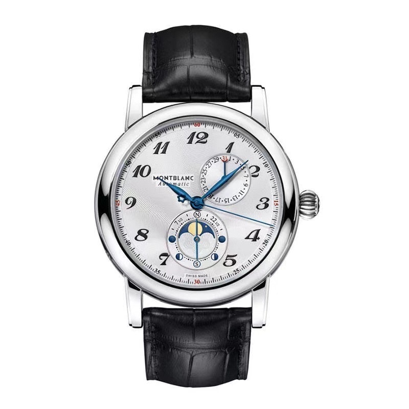 [9.8 New] Montblanc Men's Watch Star Series Moon Phase Automatic Mechanical Watch Men's Genuine Watch U0110642
