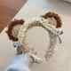 Cute Bear Hairband for Girls, Plush Hair Tie, Headband, Hair Accessory for Washing Face