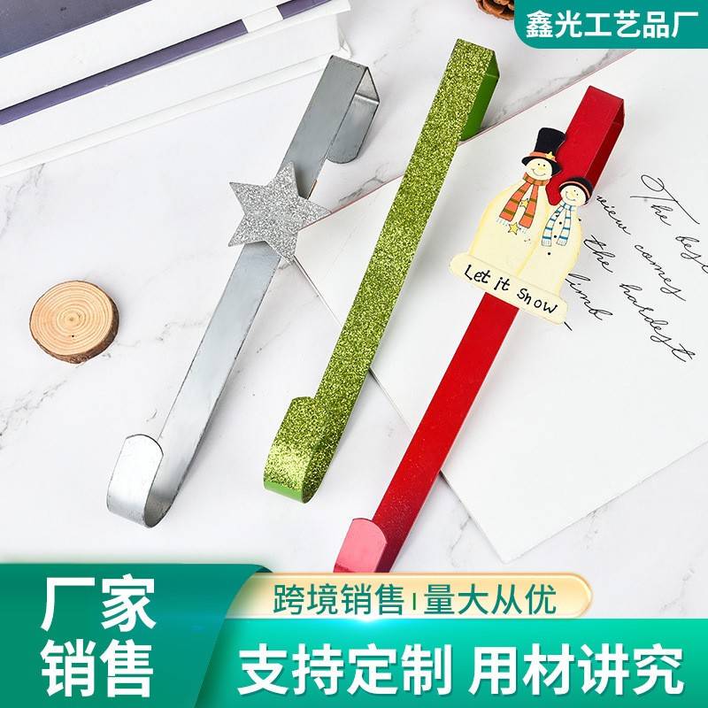 Cross-Border Metal Hanging Ornaments, Christmas Tree Small Pendants, Wreaths, Door Hangings, Christmas Hook Decorations