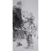 Authentic hand-painted authentic Chinese painting Ink Figures MF55 Calligraphy and Painting Academy students practice assignments