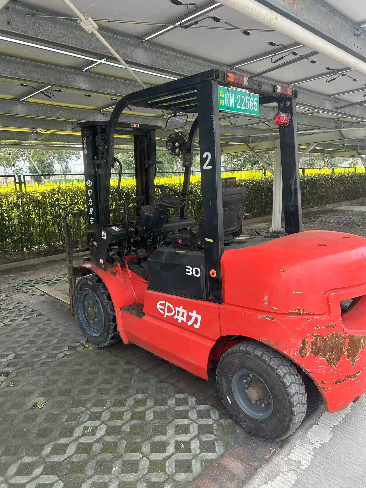 4月9日扬州委托-资产处置中力柴油叉车,载重3吨,自动挡,2025年,国四,资料齐全,网络拍卖公告
