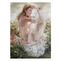 Watercolor painting Pink Season by Che Xianqi a member of Shandong Artists Association