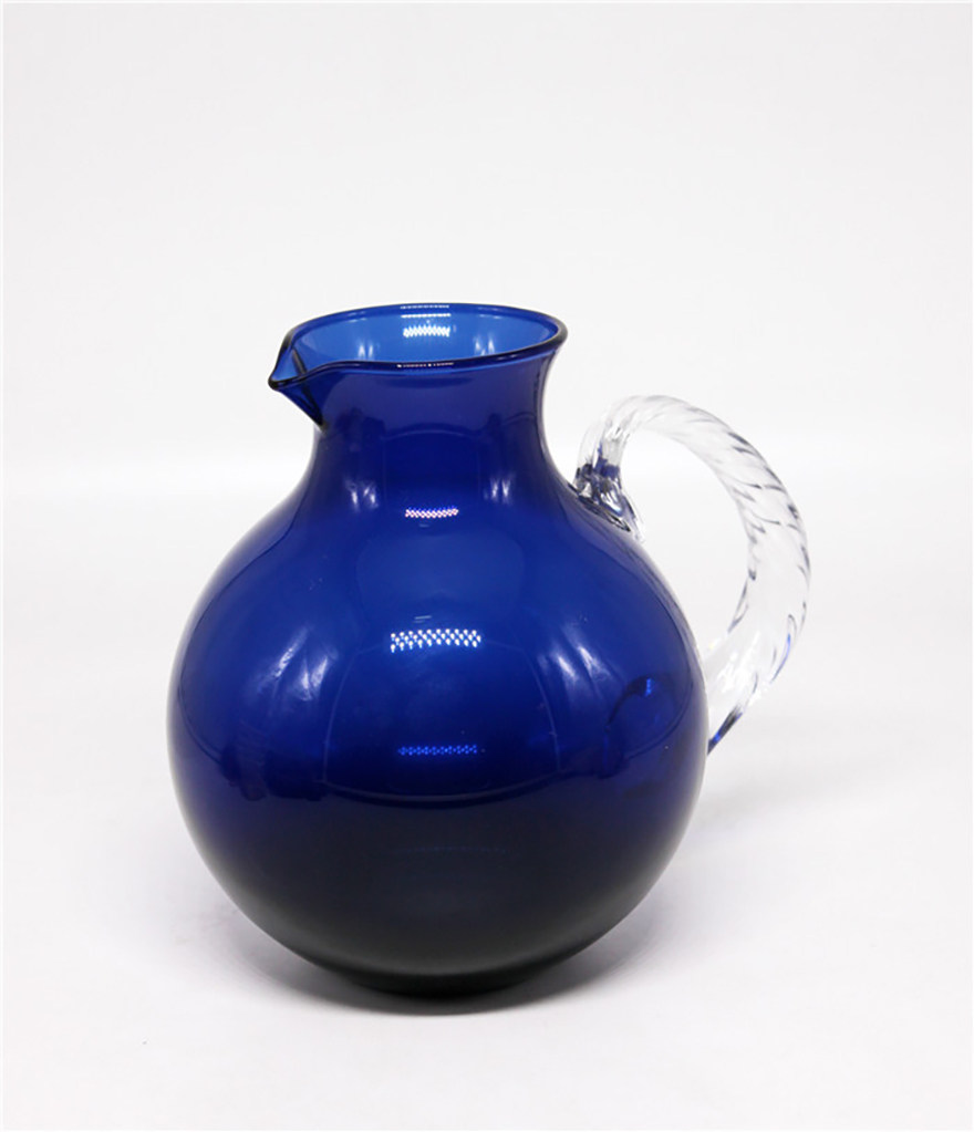 Interesting collection] Glass whistle famous Ginza Wako WAKO royal blue Seiko pot collection gift