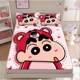 Crayon Shin-Shin Summer Ice Silk Cool Mat Three-piece Set Home Children's Bed Sheet Mat Student Dormitory Machine Washable Cool Mat