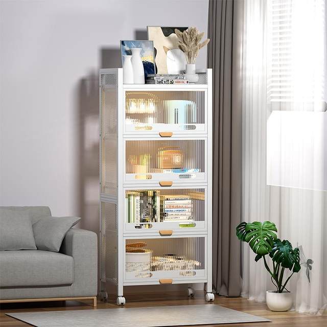 Side cabinet kitchen storage cabinet household cupboard against the wall simple modern living room storage tea cabinet wall storage cabinet